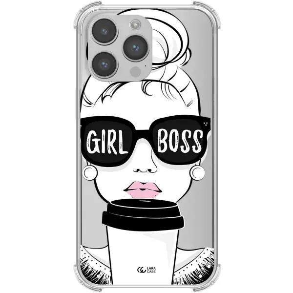 Girl Boss Apple iPhone 14 pro Clear PC Case