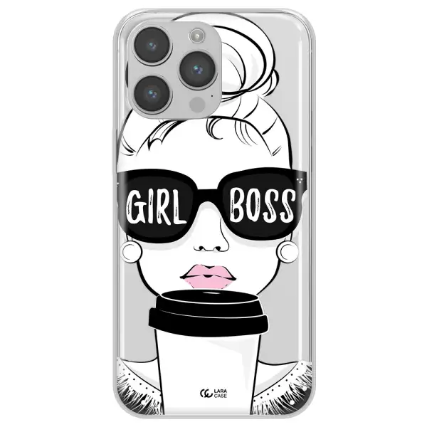Girl Boss Apple iPhone 14 pro max Clear TPU Case
