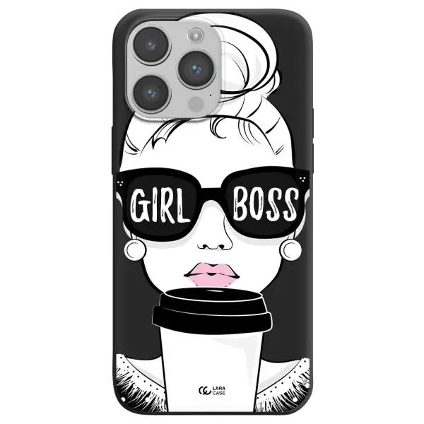 Girl Boss Apple iPhone 14 pro max Silicone black Case