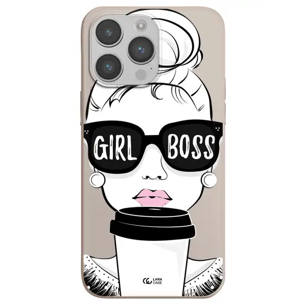 Girl Boss Apple iPhone 14 pro max Silicone Stone Case