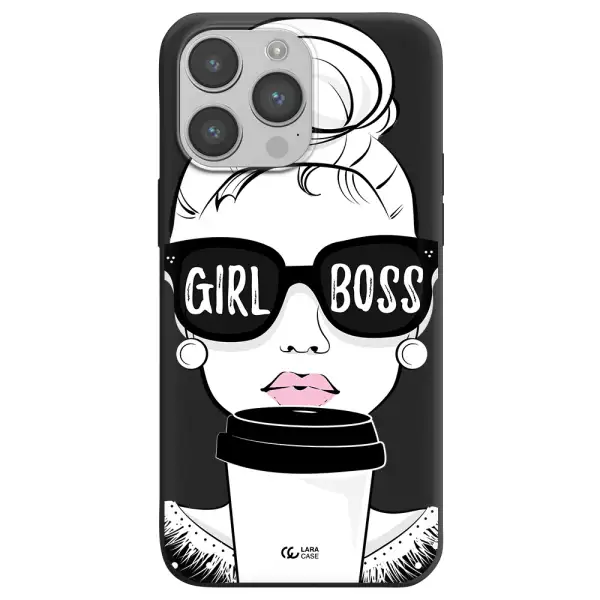 Girl Boss Apple iPhone 14 pro Silicone black Case