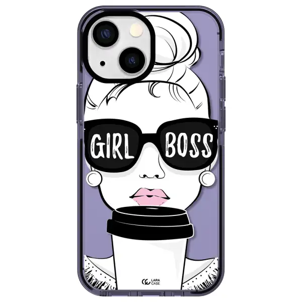 Girl Boss Apple iPhone 15 impact Lilac Case