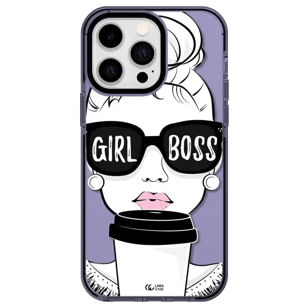 Girl Boss Apple iPhone 15 Pro Max impact Lilac Case