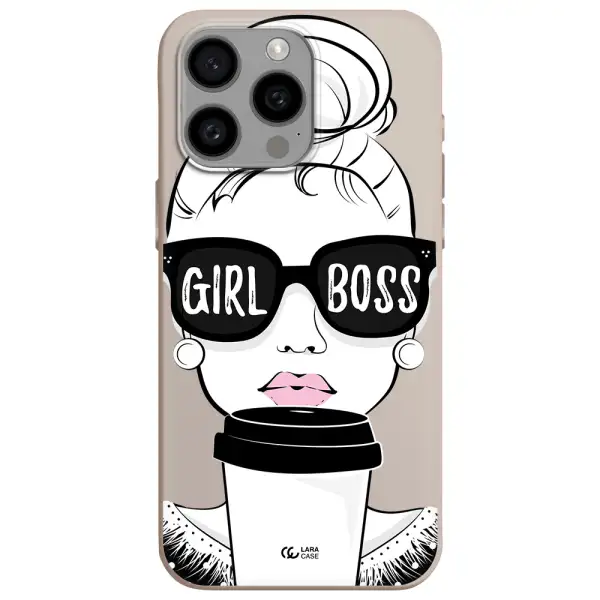 Girl Boss Apple Iphone 15 Pro max Silicone Stone Case