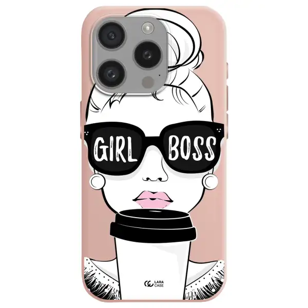 Girl Boss Apple Iphone 15 Pro Silicone Pastel Pink Case