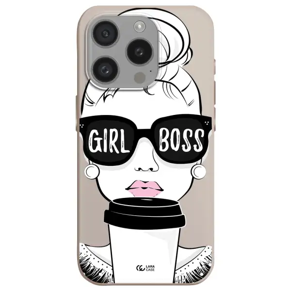 Girl Boss Apple Iphone 15 Pro Silicone Stone Case