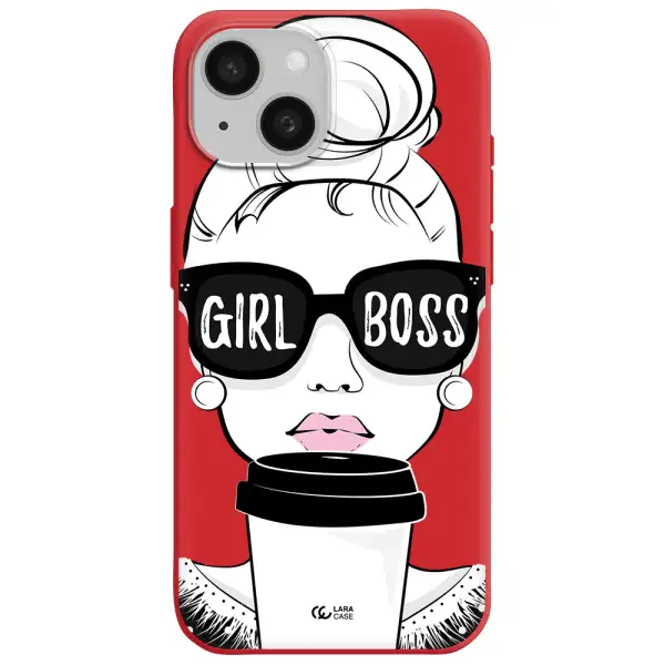 Girl Boss Apple Iphone 15 Silicone Imperial Red Case