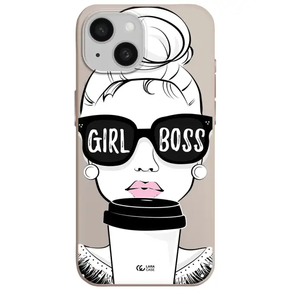 Girl Boss Apple iPhone 15 Silicone Stone Case