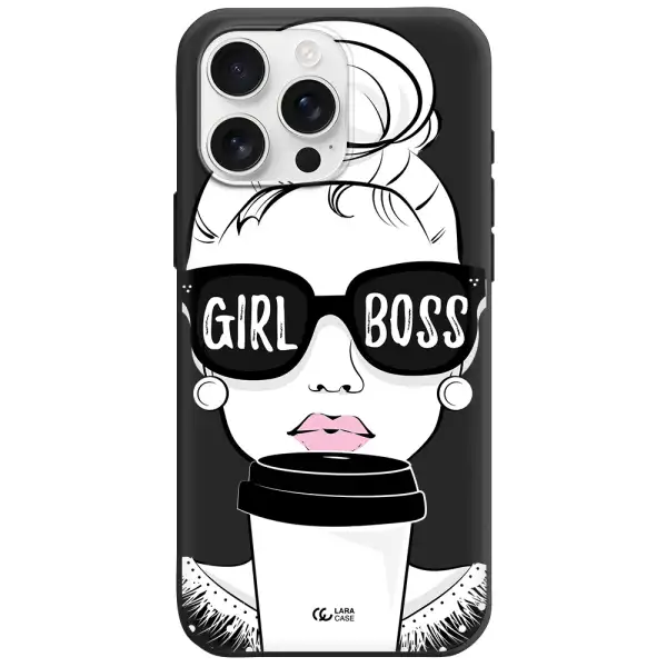 Girl Boss Apple Iphone 16 Pro Max Silicone Black Case