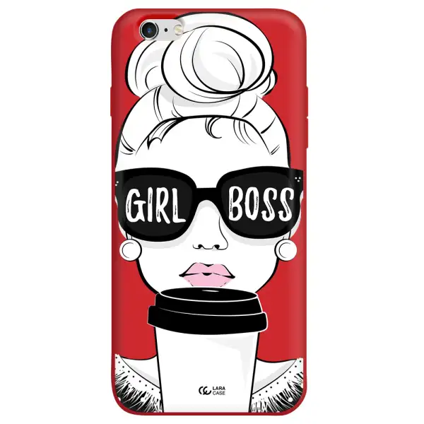 Girl Boss Apple iPhone 6 plus Silicone Imperial Red Case