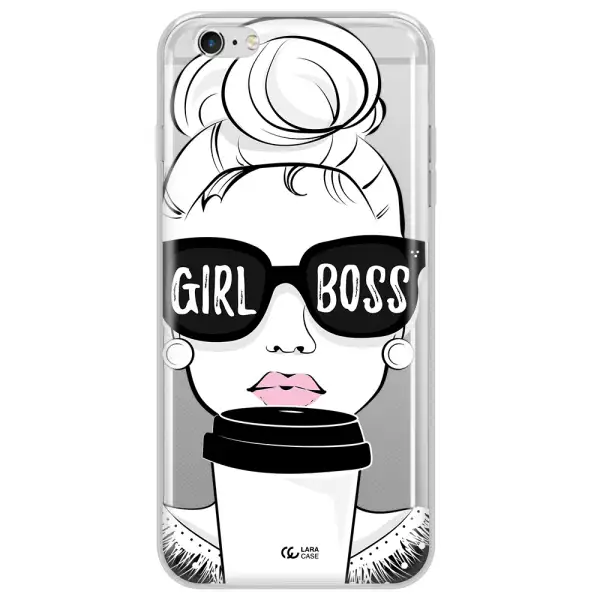 Girl Boss Apple iPhone 6 s plus Clear TPU Case