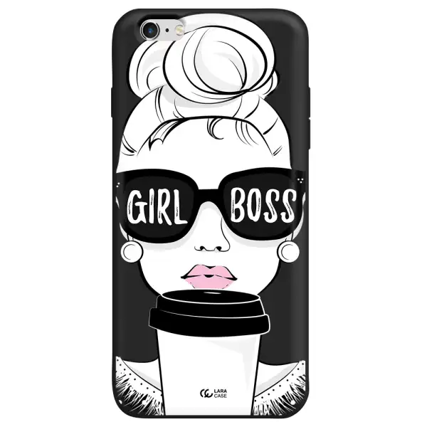 Girl Boss Apple iPhone 6 s plus Silicone black Case