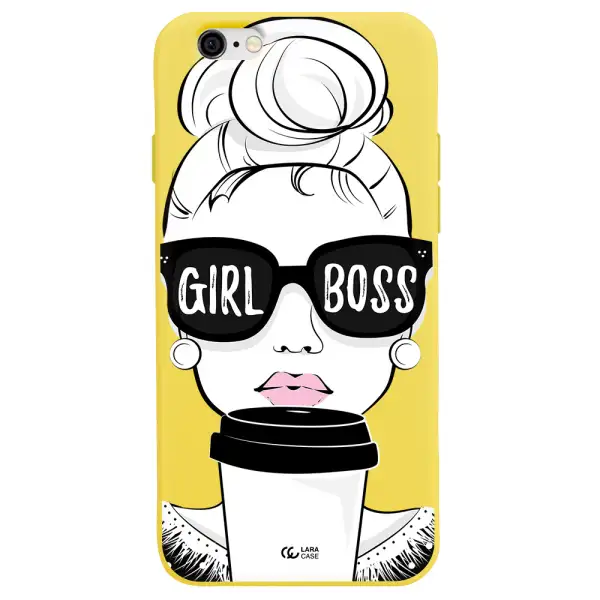 Girl Boss Apple iPhone 6 Silicone canary yellow Case