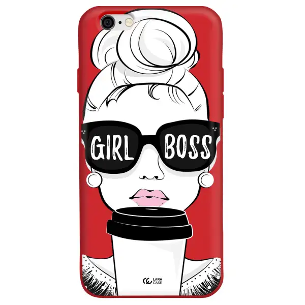 Girl Boss Apple iPhone 6 Silicone Imperial Red Case