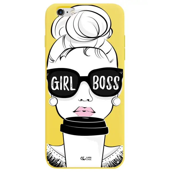 Girl Boss Apple iPhone 6S Silicone canary yellow Case