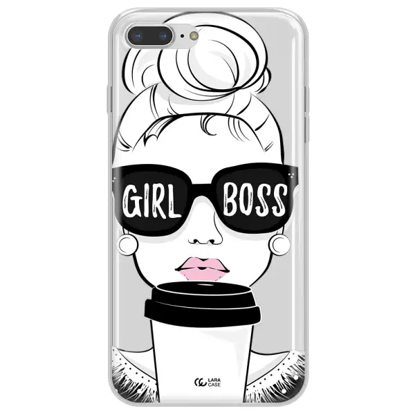 Girl Boss Apple iPhone 7 plus Clear TPU Case