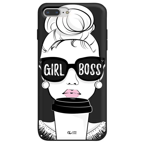 Girl Boss Apple iPhone 7 plus Silicone black Case
