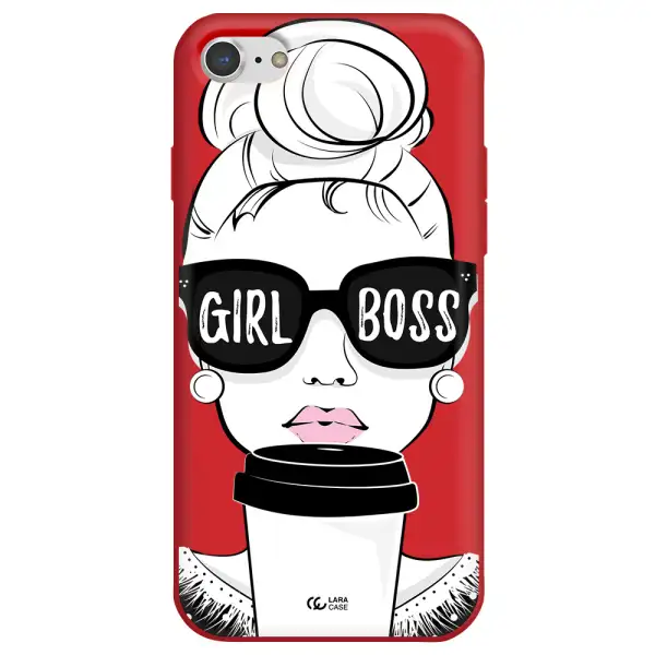 Girl Boss Apple iPhone 7 Silicone Imperial Red Case