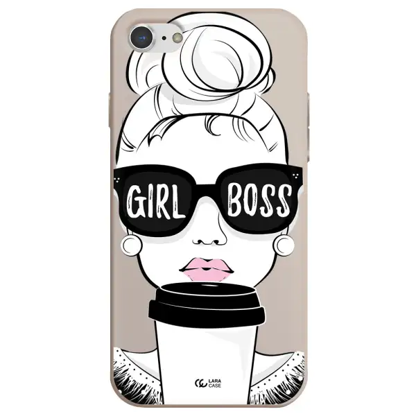 Girl Boss Apple iPhone 7 Silicone Stone Case