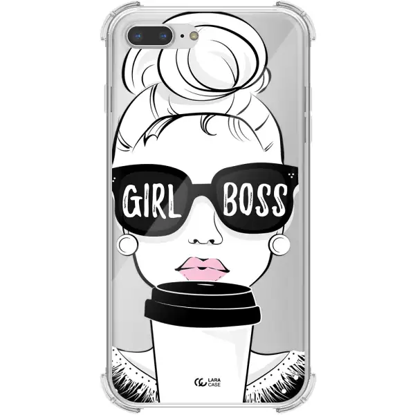 Girl Boss Apple iPhone 8 plus Clear PC Case