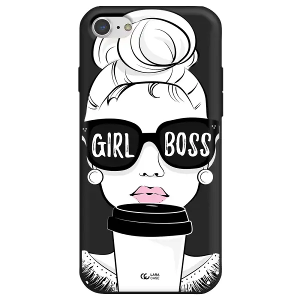 Girl Boss Apple iPhone 8 Silicone black Case