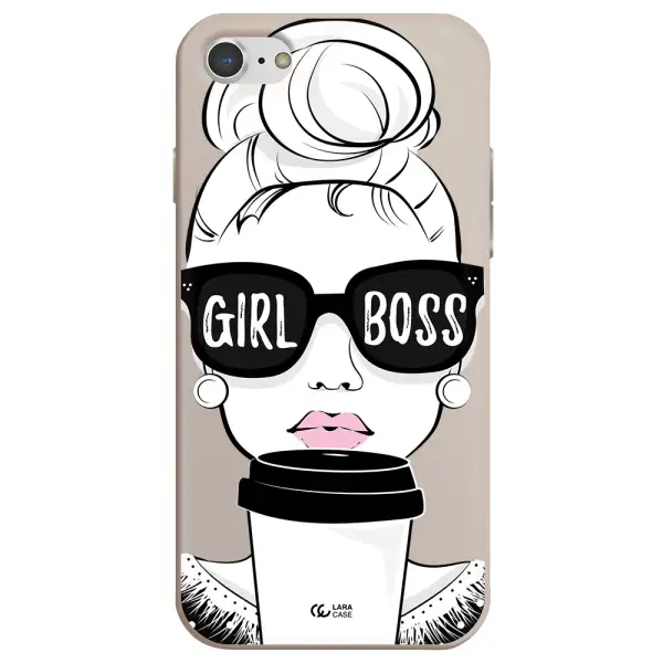Girl Boss Apple iPhone 8 Silicone Stone Case
