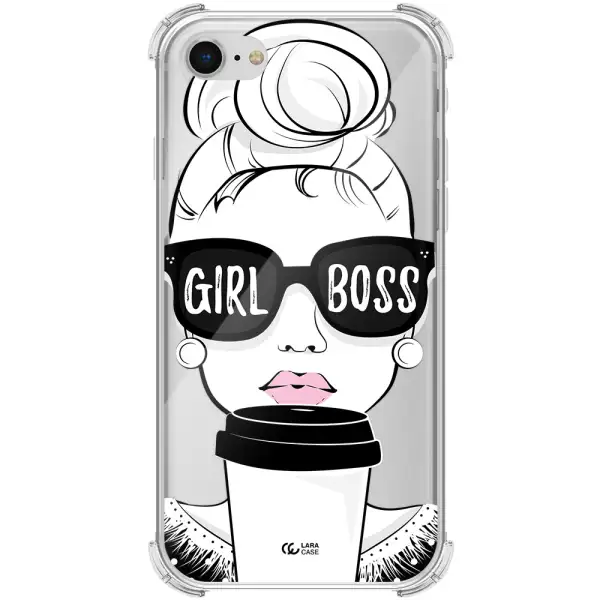 Girl Boss Apple iPhone se 2020 Clear PC Case