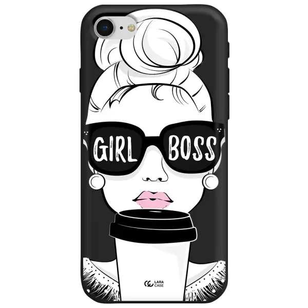Girl Boss Apple iPhone se 2020 Silicone black Case