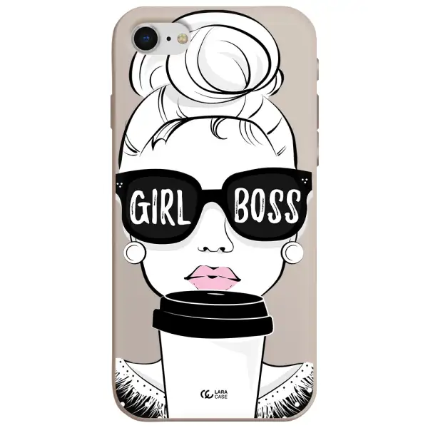 Girl Boss Apple iPhone se 2020 Silicone Stone Case