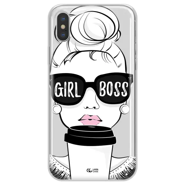 Girl Boss Apple iPhone X Clear TPU Case