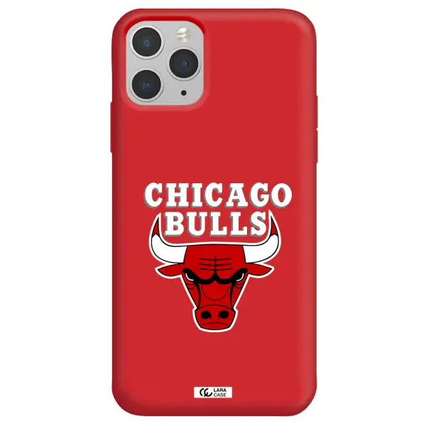 Chicago Bulls Apple iPhone 11 pro Silicone Imperial Red Case