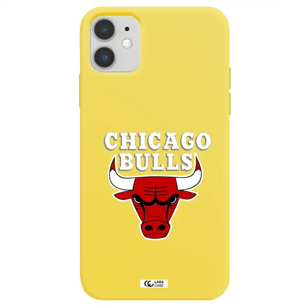 Chicago Bulls Apple iPhone 11 Silicone canary yellow Case