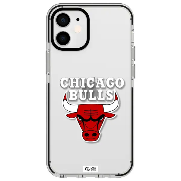 Chicago Bulls Apple iPhone 12 mini impact black border Case