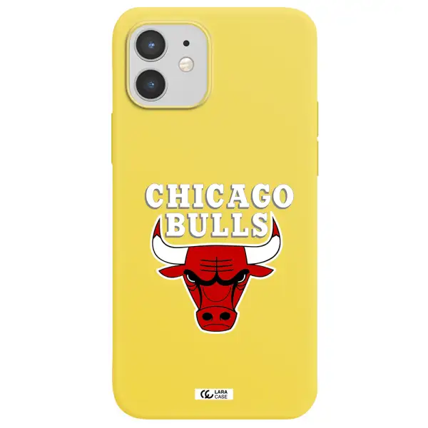 Chicago Bulls Apple iPhone 12 mini Silicone canary yellow Case