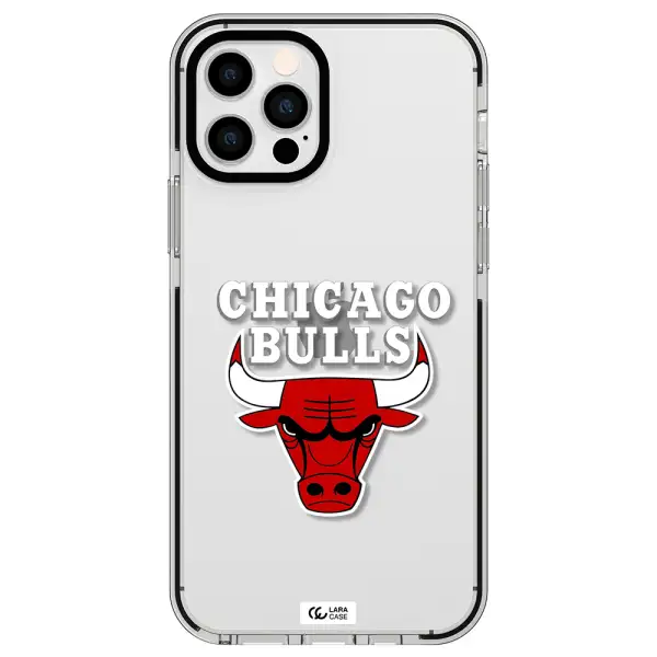 Chicago Bulls Apple iPhone 12 pro impact black border Case