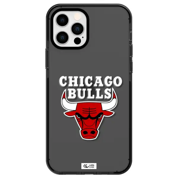 Chicago Bulls Apple iPhone 12 pro impact Smoke Black Case