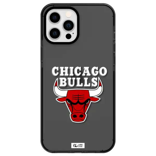 Chicago Bulls Apple iPhone 12 pro max impact Smoke Black Case