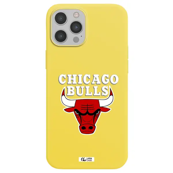 Chicago Bulls Apple iPhone 12 pro Silicone canary yellow Case