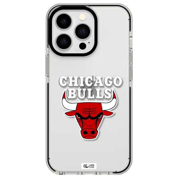 Chicago Bulls Apple iPhone 13 Pro impact black border Case