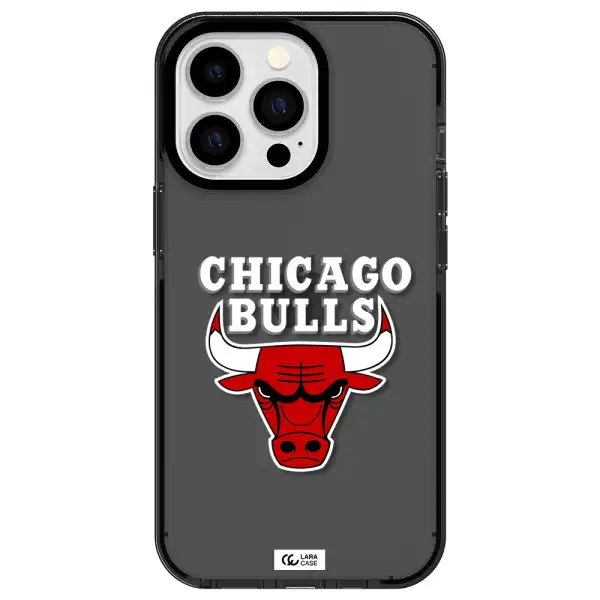 Chicago Bulls Apple iPhone 13 Pro impact Smoke Black Case