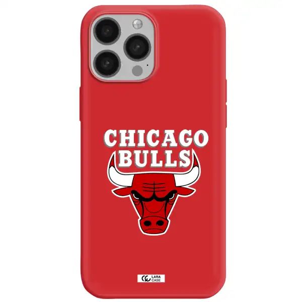 Chicago Bulls Apple iPhone 13 Pro Max Silicone Imperial Red Case