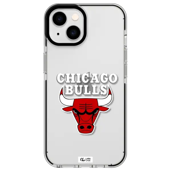 Chicago Bulls Apple iPhone 14 impact black border Case