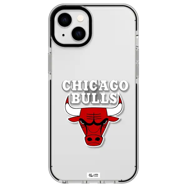Chicago Bulls Apple iPhone 14 plus impact black border Case