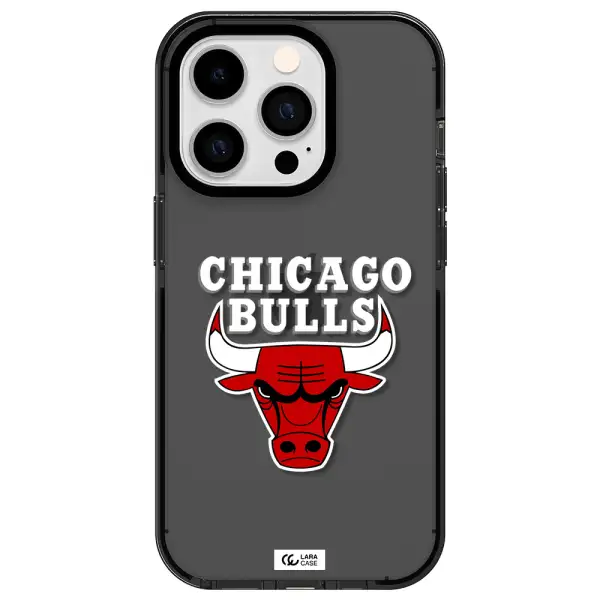 Chicago Bulls Apple iPhone 14 pro impact Smoke Black Case
