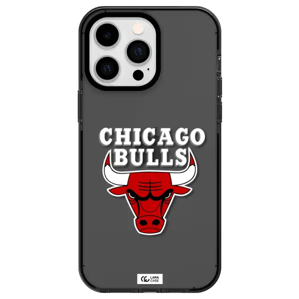 Chicago Bulls Apple iPhone 14 pro max impact Smoke Black Case