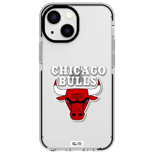 Chicago Bulls Apple iPhone 15 impact black border Case