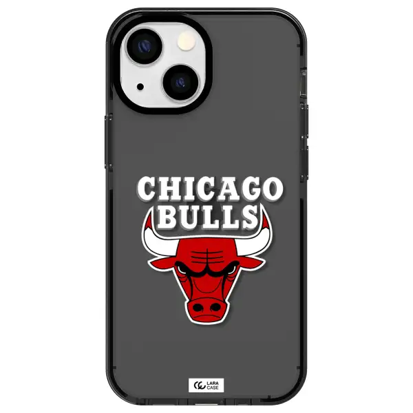 Chicago Bulls Apple iPhone 15 Plus impact Smoke Black Case