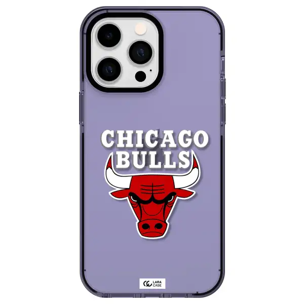 Chicago Bulls Apple iPhone 15 Pro impact Lilac Case