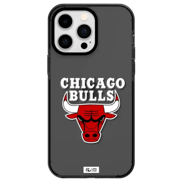 Chicago Bulls Apple iPhone 15 Pro impact Smoke Black Case