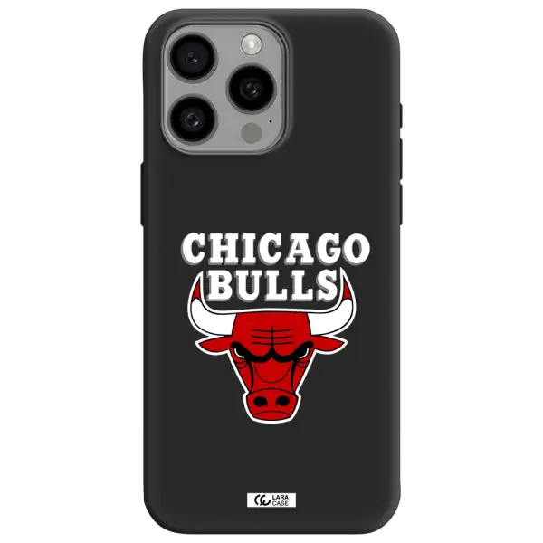 Chicago Bulls Apple Iphone 15 Pro max Silicone black Case